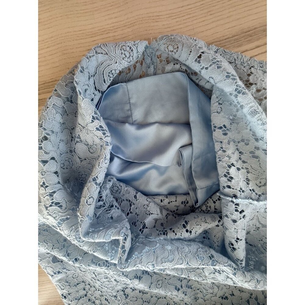 Bardot Karlie Cold Shoulder Black Lace women Dress Size 6 blue mini dress - Picture 15 of 16